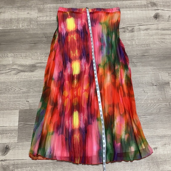 Cristina Multicoloured Pleated Maxi Skirt - Picture 5 of 7